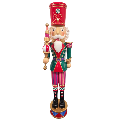 Classic Nutcracker With Pink Striped Pants (Light Up) - 460mm