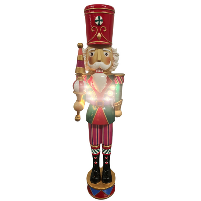 Classic Nutcracker With Pink Striped Pants (Light Up) - 460mm