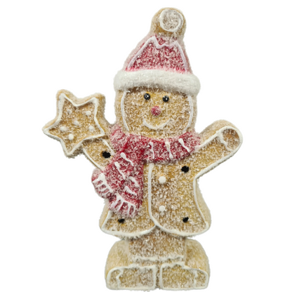 200mm Standing Gingerbread Boy With Lights