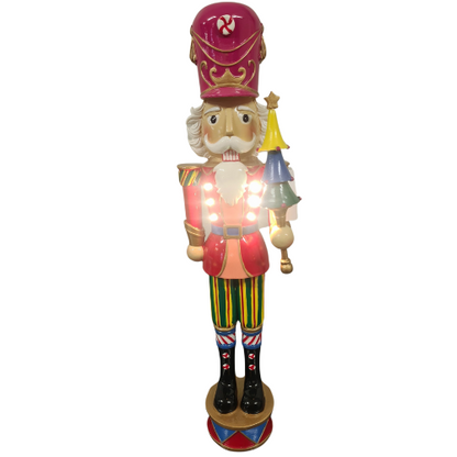 Candy Themed Nutcracker With Green Striped Pants (Light Up) - 460mm