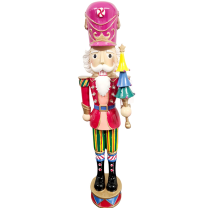 Candy Themed Nutcracker With Green Striped Pants (Light Up) - 460mm