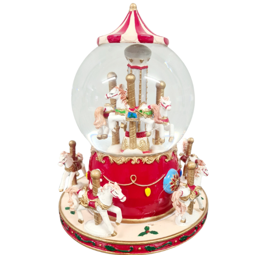 Revolving Musical  Carousal Snowglobe